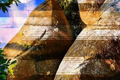 Modern pattern studies, manipulation background Foto stock