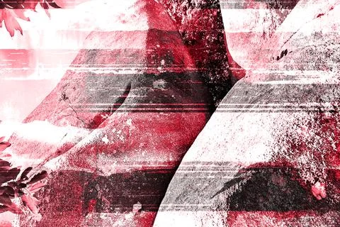 Modern pattern studies, manipulation background Foto stock