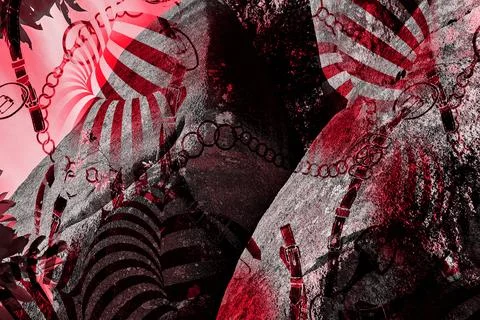 Modern pattern studies, manipulation background Foto stock