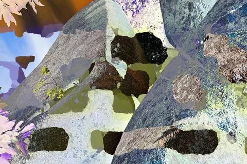 Modern pattern studies, manipulation background Foto stock