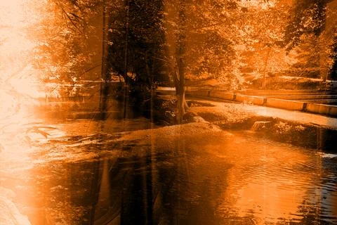 Modern pattern studies, manipulation background 写真素材