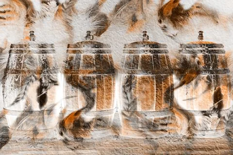 Modern pattern studies, manipulation background Foto stock