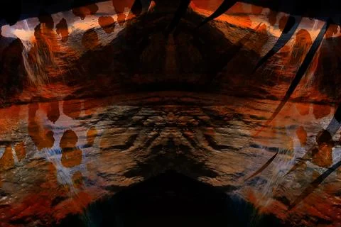 Modern pattern studies, manipulation background 写真素材