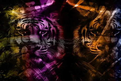 Modern pattern studies, manipulation background Foto stock