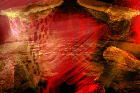 Modern pattern studies, manipulation background 写真素材