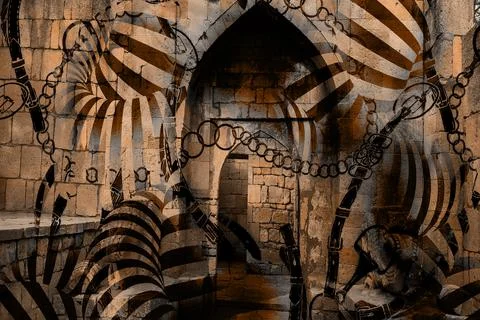 Modern pattern studies, manipulation background 写真素材