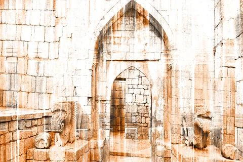 Modern pattern studies, manipulation background Foto stock