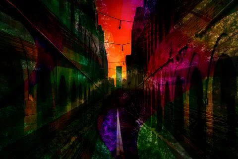 Modern pattern studies, manipulation background Foto stock