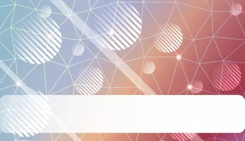 Modern pattern in triangles, line, circle, space for text style. Decorative d Stock Illustration