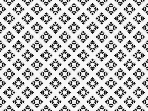 Modern pattern with various geometric shapes black lines on white background Stock Illustration