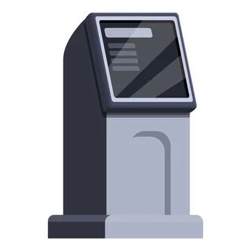 Modern payment terminal processing contactless transactions Illustrazione stock