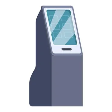 Modern payment terminal processing financial transaction Stockillustratie