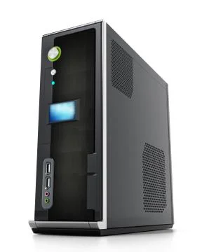 Modern PC case isolated on white background. 3D illustration Stock Illustration