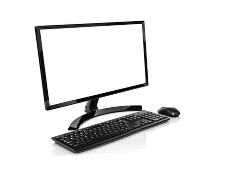 Modern PC computer isolated. Stock Photos