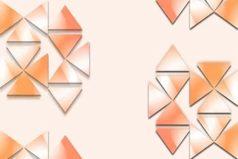 Modern Peach Geometric Triangle Pattern Abstract Background Ilustración de archivo