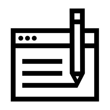 Modern pencil editing document icon with copy space for design projects Ilustración de archivo