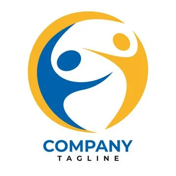 Modern People Collaboration and Unity Symbol for Business Stock Illustration