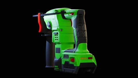 Modern perforator. Loopable rotation. 3D rendering. Video stock 202307414