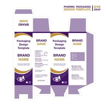Modern Pharmaceutical Eye Drop Box Packaging Design Template 346546881 Stock Illustration