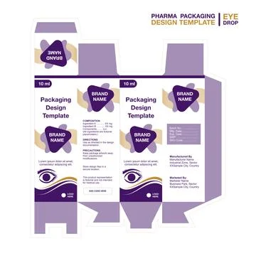 Modern Pharmaceutical Eye Drop Box Packaging Design Template 346546901 Stock Illustration