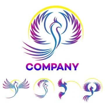 Modern Phoenix logo Stock Illustration