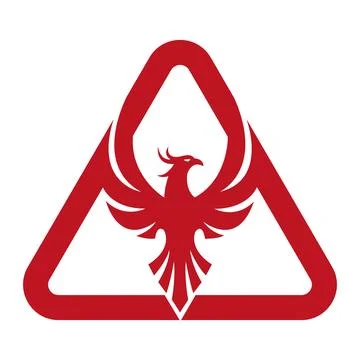 Modern Phoenix logo vector design template Illustrazione stock