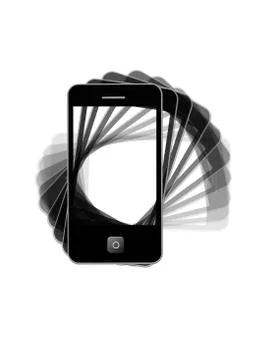 Modern phone of type ipad with dark shadows Stock Illustration