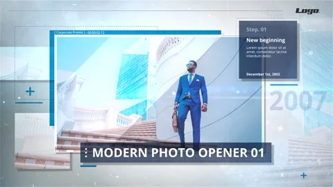Modern Photo Opener Modèle After Effects