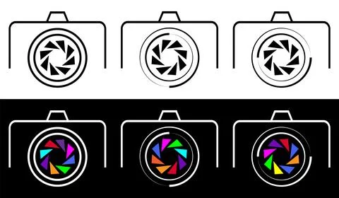 Modern Photography Camera shutter vector symbol. Stock Illustration