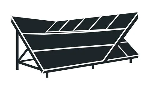 Modern photovoltaic panel system converting renewable sunlight into electrici Stock-Illustration