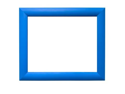 Modern picture frame. Rectangular design with a blue border, for photos, Stock Photos