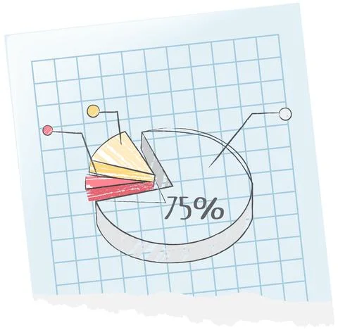 Modern pie chart infographic elements, round graphs divided into sectors イラスト素材