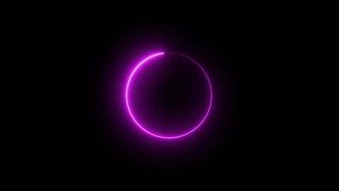 Modern pink glowing preloader and progress loading circle bar loop element Stock Footage 119414178