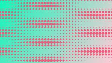 Modern Pink Halftone Dot Pattern on Mint Green Gradient Background for Crea.. Illustrazione stock