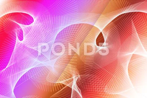 Modern Pink Purple Orange Red Abstract Flow Artwork PSD Template