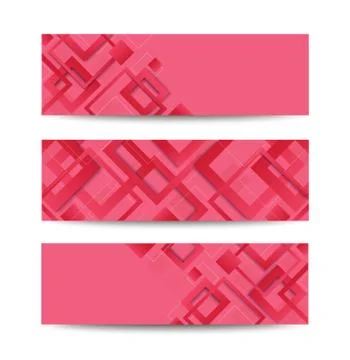 Modern pink square gradient trendy template banner Stock Illustration