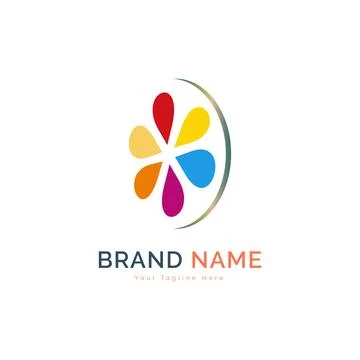 Modern pixel colour logo template design Stock Illustration