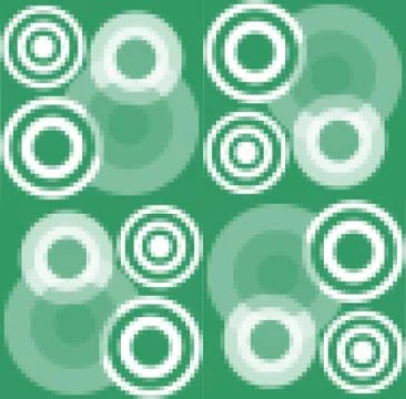 Modern pixelated background with white concentric circle elements Stock Illustration