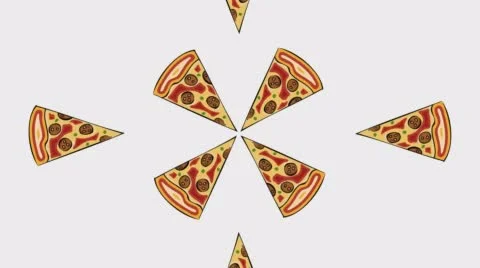 Modern pizza on white background. Animation with alpha channel Stock Footage 61365317