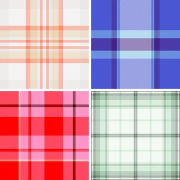 Modern plaid pack designed for branding systems. Multiple tartan options help Stock Illustration