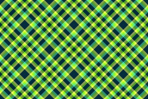 Modern plaid pattern with bright, vibrant colors on dark backdrop. Textile de 스톡 일러스트