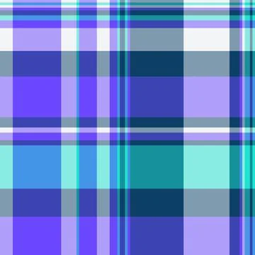 Modern plaid pattern with cool hues. Abstract checkered design creates a vibr Stock Illustration