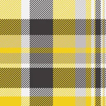 Modern plaid pattern in yellow, grey, black and white. Versatile background f Stock Illustration