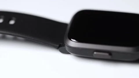 A modern plain smartwatch filmed with motion Stock-Footage 148373445