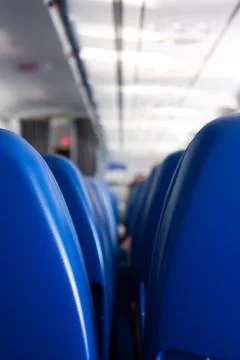 Modern plane interior Stock Photos