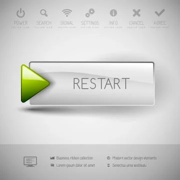 Modern plastic vector button. 스톡 일러스트