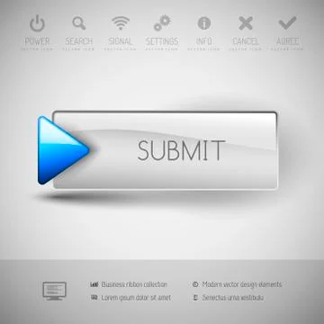 Modern plastic vector button. Stock Illustration