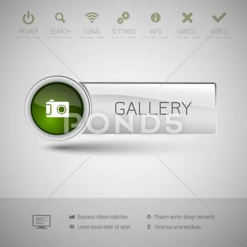 Modern plastic vector button. 库存插图
