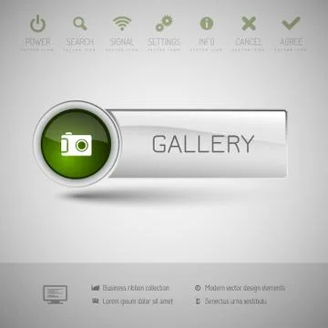 Modern plastic vector button. Stock Illustration