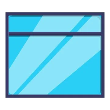 Modern plastic window frame reflecting sunlight in blue sky Ilustración de archivo